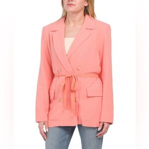 NWT Free People linen blend Olivia blazer